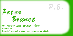 peter brunet business card